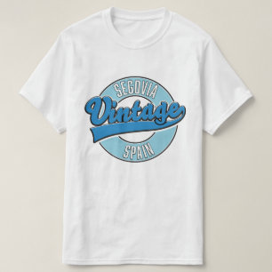 Camiseta logotipo de estilo retro de Segovia españa
