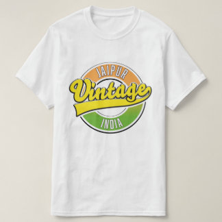 Camiseta logotipo de estilo vintage de jaipur