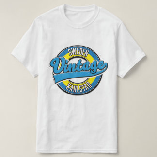 Camiseta logotipo de estilo vintage de karlstad sweden.