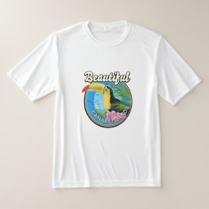 Camiseta logotipo de estilo vintage de las hermosas Islas C