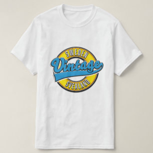 Camiseta logotipo de estilo vintage de Svealand Suecia