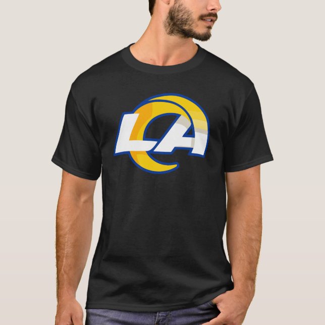 Camiseta logotipo de fútbol de los angeles rams (Anverso)