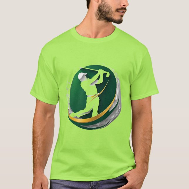 Camiseta Logotipo de golf con swing de silueta (Anverso)