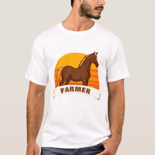 Camiseta Logotipo de granja con caballo