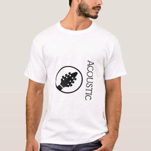 Camiseta Logotipo de guitarra acústica