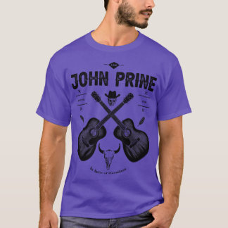 Camiseta Logotipo de guitarra acústica de John Prine