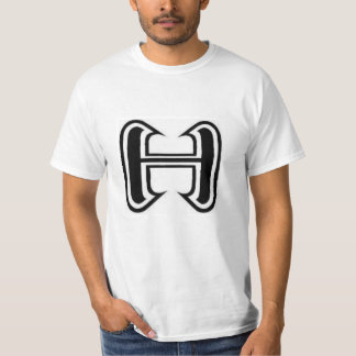 Camiseta Logotipo de halacia blanco y negro