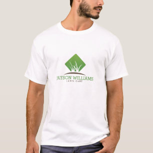 Camiseta Logotipo de hierba moderna/Ajardinado de hierba bl