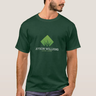 Camiseta Logotipo de hierba moderna/ajedrez verde