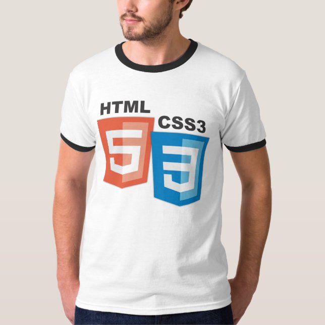 Camiseta Logotipo de HTML5 CSS3 (Anverso)