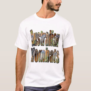 Camiseta Logotipo de imagen de wombats australianos,