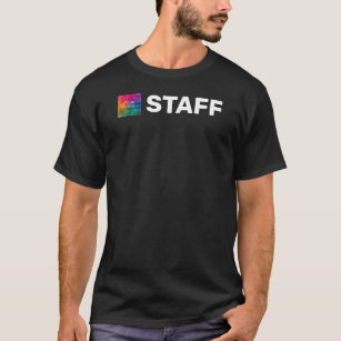 Camiseta Logotipo de impresión de doble cara Mens Staff Bul