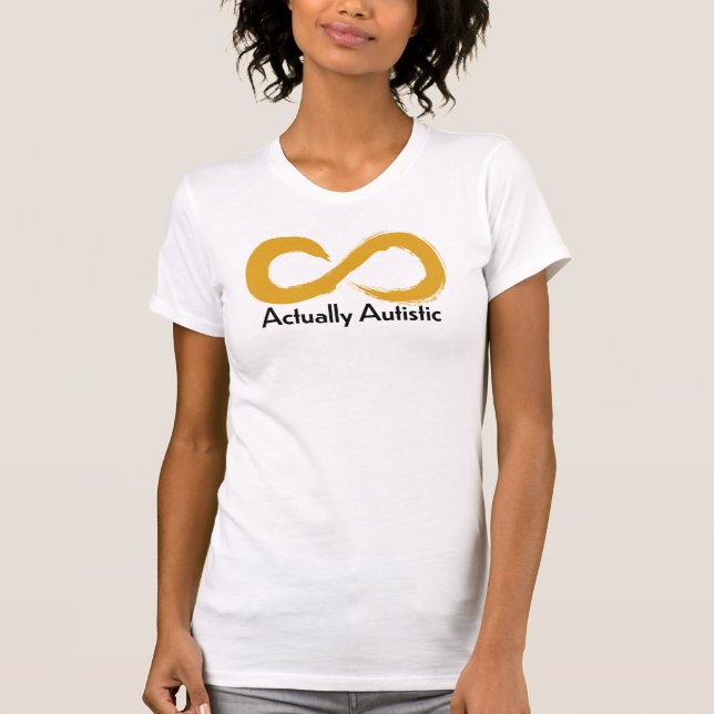 Camiseta Logotipo de infinito de oro autista (Anverso)