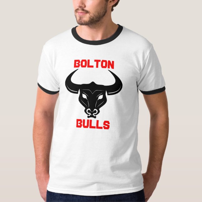Camiseta Logotipo de la cabeza de los toros Bolton (Anverso)
