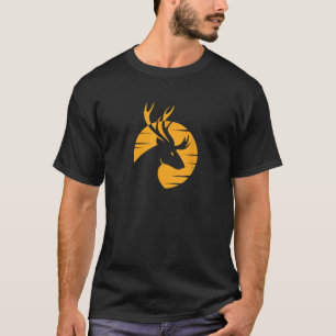 Camiseta Logotipo de la cacería de venados simple caza de v
