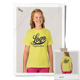 Camiseta Logotipo de la Compañía Amarilla Limón Chicas de e