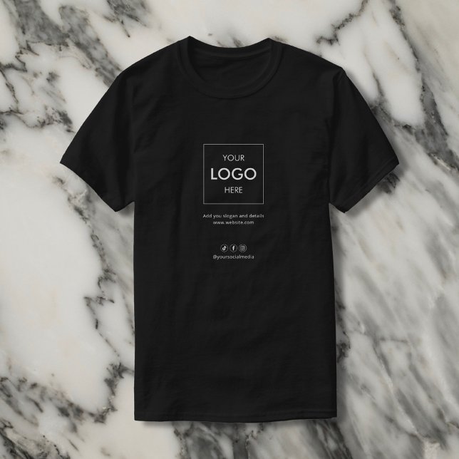 Camiseta Logotipo de la compañía Social Media Black (Subido por el creador)