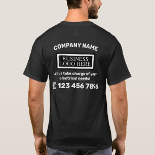 Camiseta Logotipo de la empresa Información de contacto del