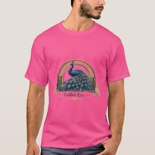 Camiseta Logotipo de la Era Dorada con diseño de pavo real