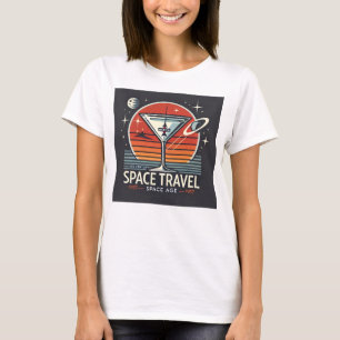 Camiseta Logotipo de la Era Espacial de Martini Space Trave