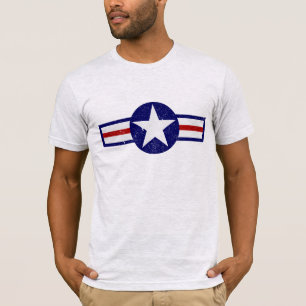 Camiseta Logotipo de la fuerza aérea. Hombres patrióticos