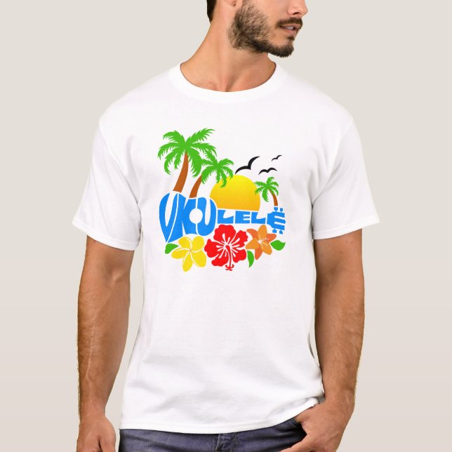 Camiseta Logotipo de la isla del Ukulele (Anverso)