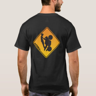 Camiseta logotipo de la precaución de UpOnOne.com
