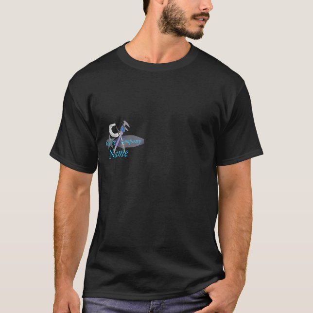 Camiseta Logotipo de la tienda de máquina para su negocio (Anverso)