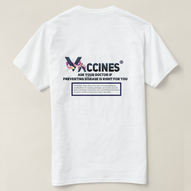 Camiseta Logotipo de la vacuna Pro (Reverso del diseño)