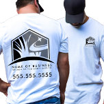 Camiseta Logotipo de Lawn Care Profesional Landscaping Busi<br><div class="desc">Camiseta profesional de negocios con logotipo Lawn Care, la combinación perfecta de estilo, funcionalidad y representación de marca para tu negocio de cuidado del césped. Diseñada específicamente para profesionales en el servicio de césped, trabajo de jardín y corte de pasto, esta camiseta no sólo es práctica para el trabajo, sino...</div>