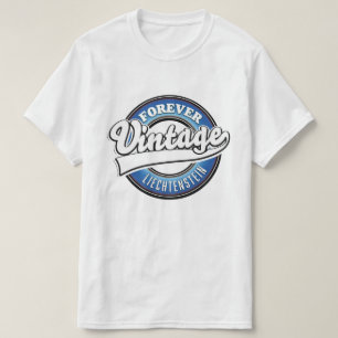 Camiseta logotipo de liechtenstein para siempre vintage