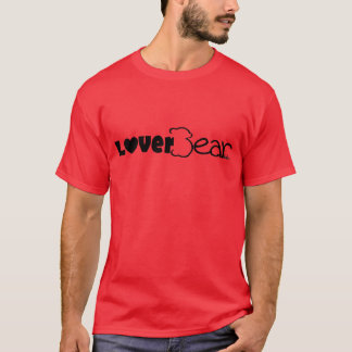 Camiseta Logotipo de LoverBear, negro en rojo