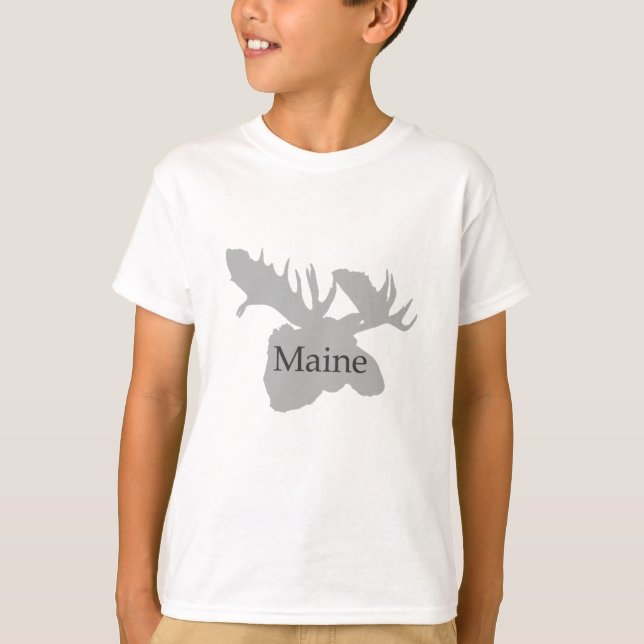 Camiseta Logotipo de Maine USA (alce) (Anverso)