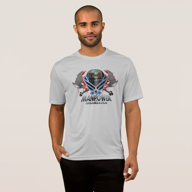 Camiseta Logotipo de mano de obra y organización (Anverso completo)