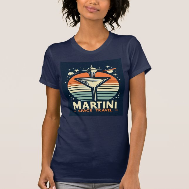 Camiseta Logotipo de martini Space Travel Lift Off (Anverso)