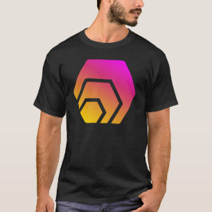 Camiseta Logotipo de moneda de cadena de bloqueo de criptog