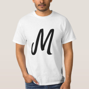 Camiseta logotipo de monograma mínimo simple personalizado 