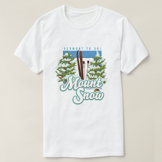 Camiseta logotipo de Mount Snow Vermont Ski. (Diseño del anverso)