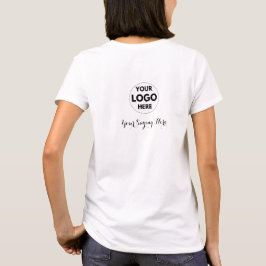 Camiseta Logotipo de negocio de maquillaje nombre del emple