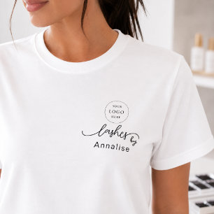 Camiseta Logotipo de negocio nombre del empleado de escritu