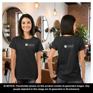 Camiseta Logotipo de Negocio Nombre del Empleado Estilista