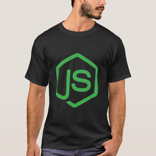 Camiseta Logotipo de Nodejs JavaScript Web Developer (Anverso)