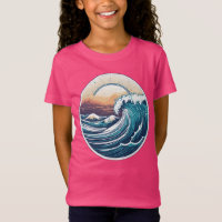 Logotipo de onda oceánica montabeach de alto nivel