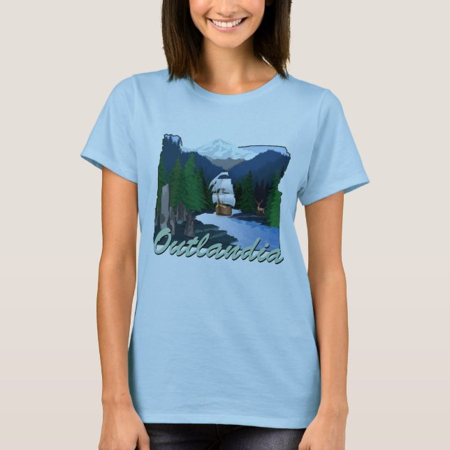 Camiseta Logotipo de Outlandia (Anverso)