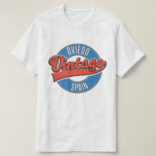 Camiseta logotipo de Oviedo España estilo vintage