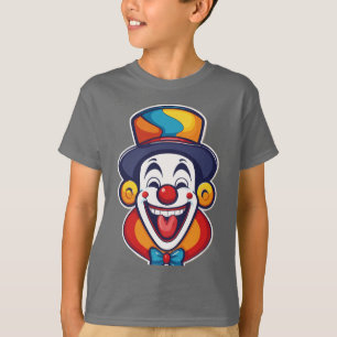 Camiseta Logotipo de payaso feliz lindo para niños