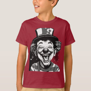 Camiseta Logotipo de payaso riendo lindo para niños