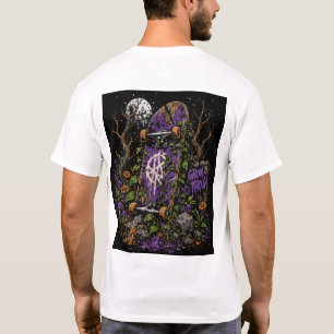 Camiseta Logotipo de pecho de skateboard roto de naturaleza