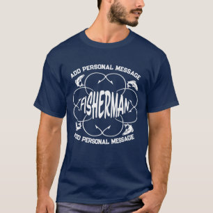Camiseta Logotipo de pesca personalizable que llama la aten