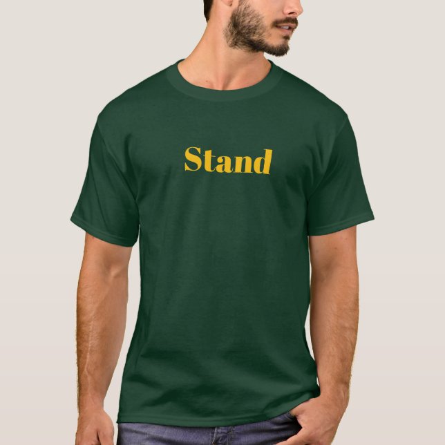 Camiseta Logotipo de pie bosque verde Hombre Algodón   (Anverso)